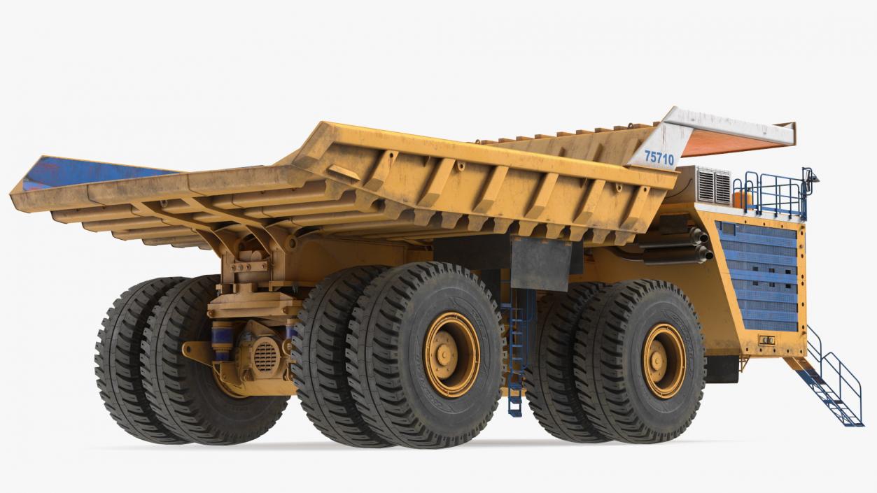 3D model Belaz 75710 Haul Truck Dirty Rigged