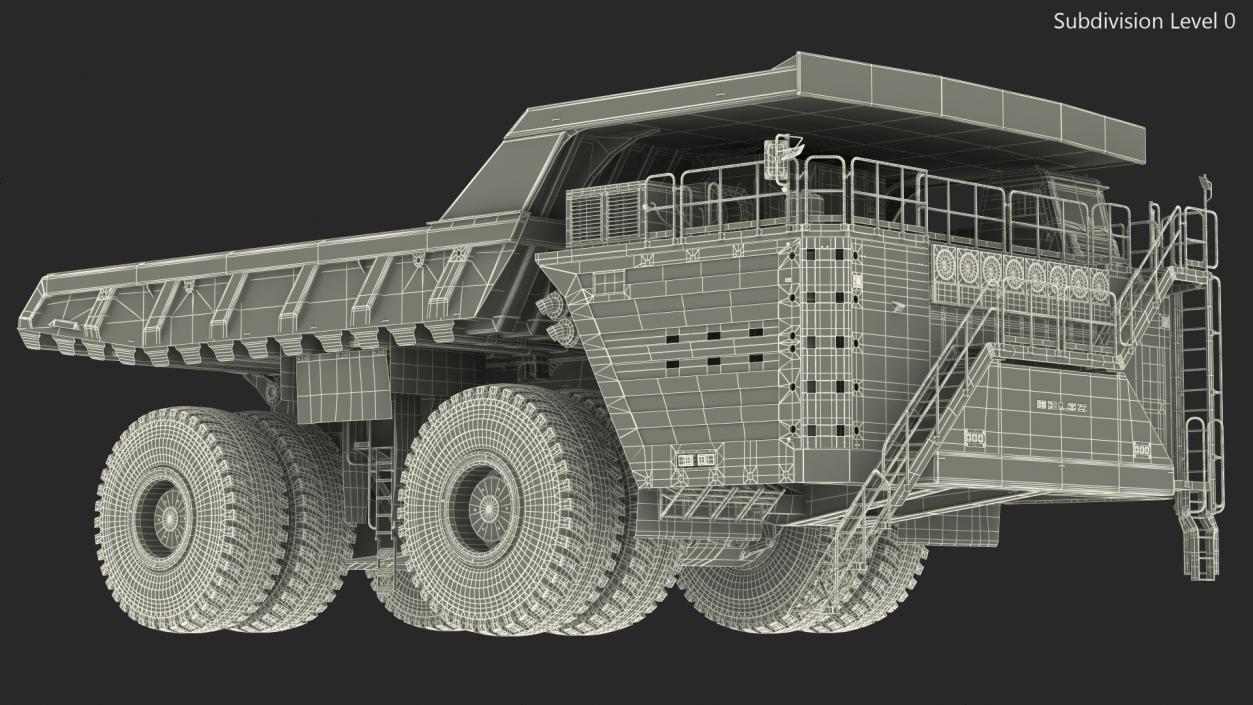 3D model Belaz 75710 Haul Truck Dirty Rigged