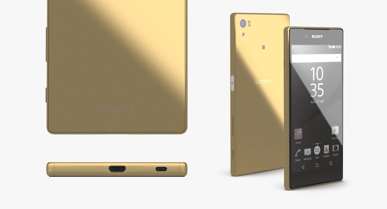 Sony Xperia Z5 Gold 3D model