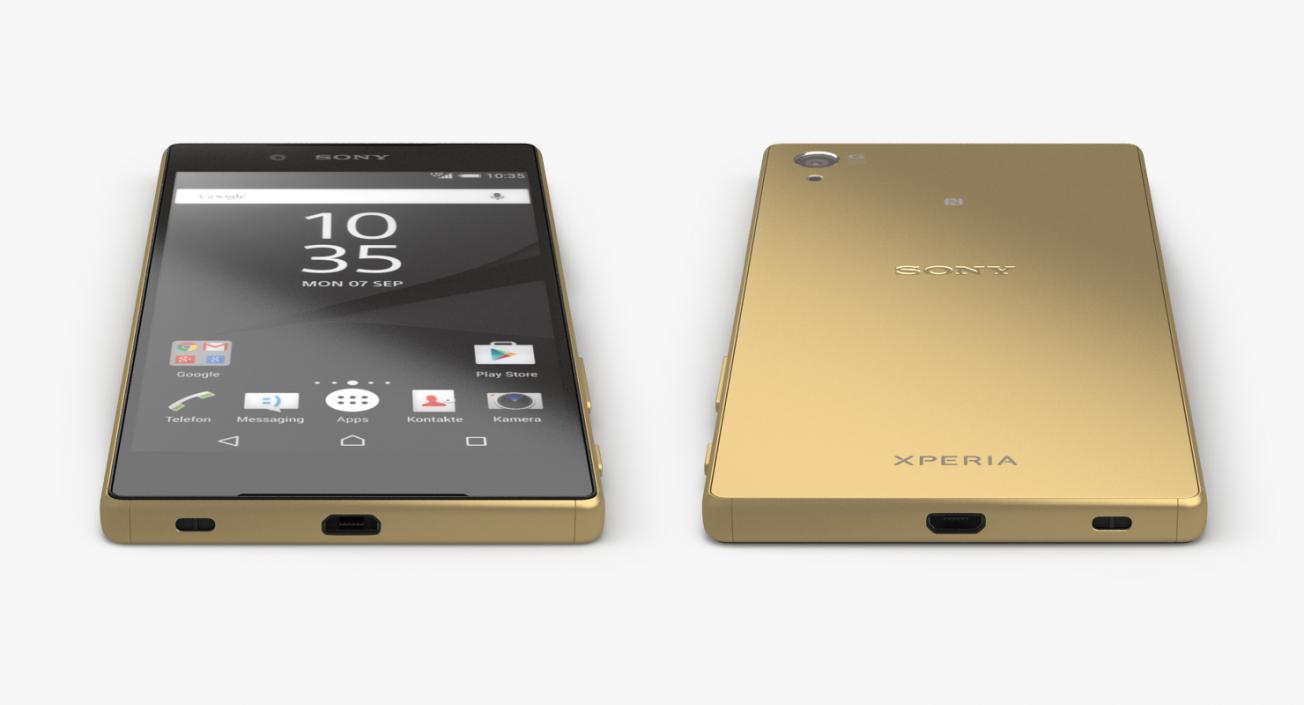 Sony Xperia Z5 Gold 3D model