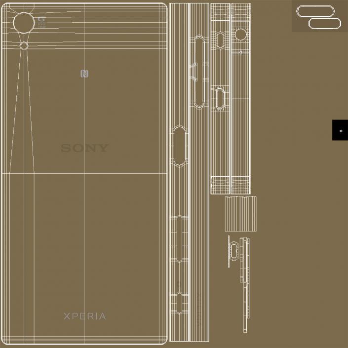 Sony Xperia Z5 Gold 3D model