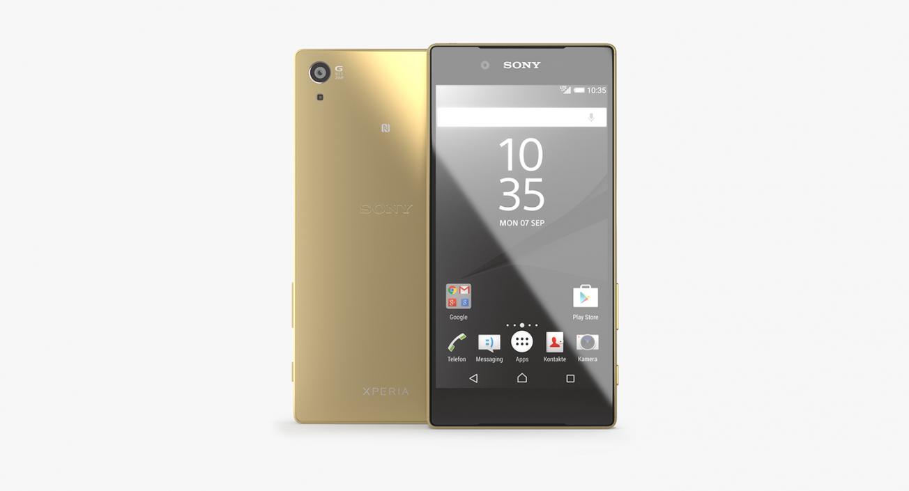 Sony Xperia Z5 Gold 3D model