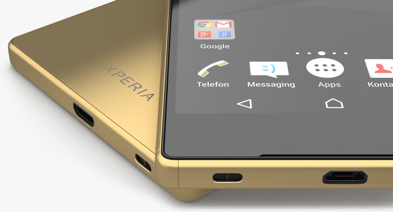 Sony Xperia Z5 Gold 3D model