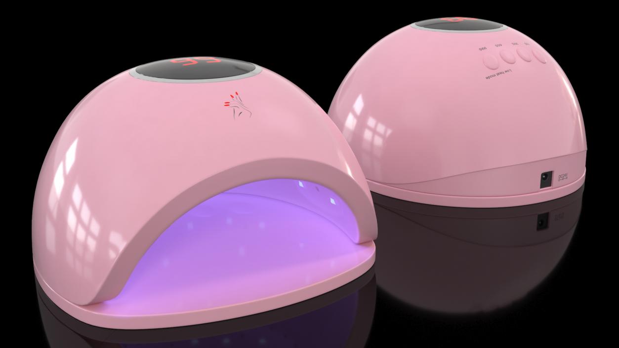 3D Manicure LED Lamp Pink On State