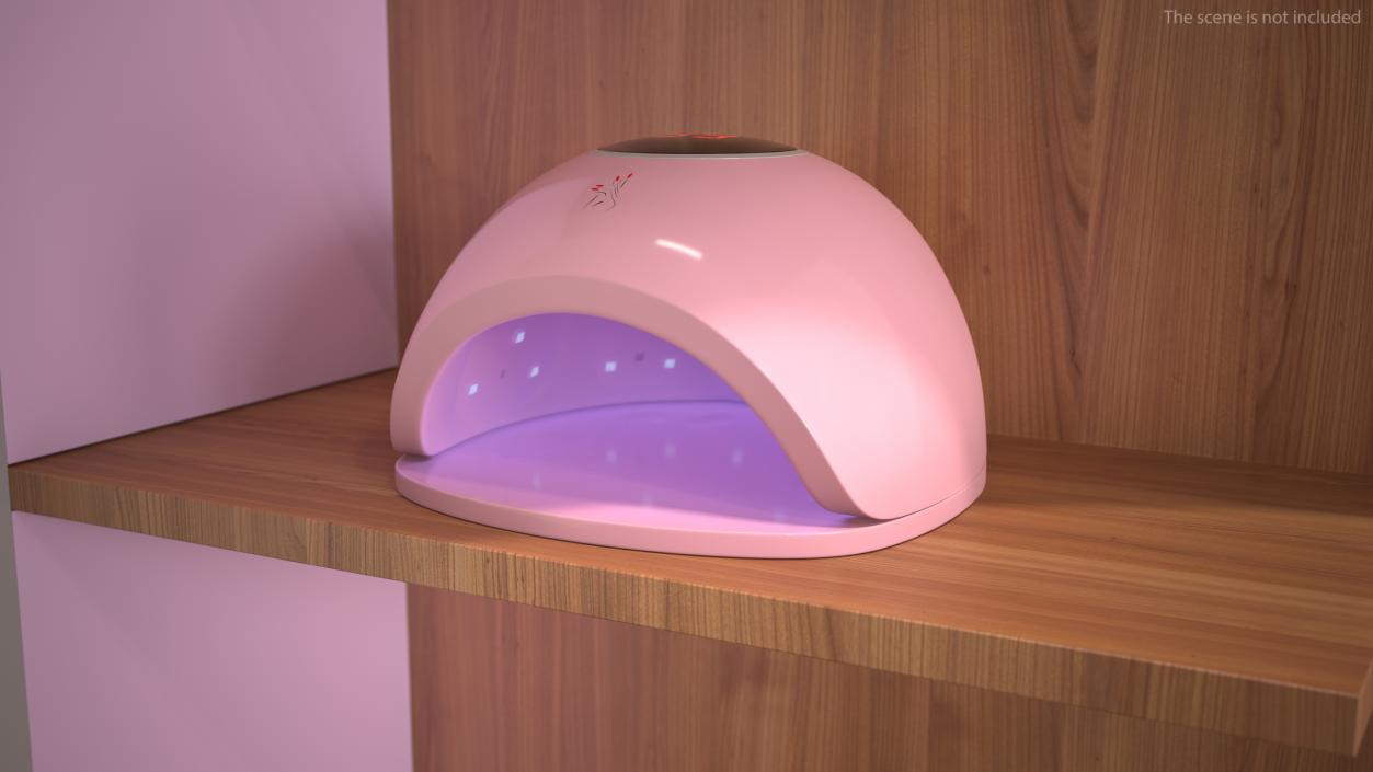 3D Manicure LED Lamp Pink On State