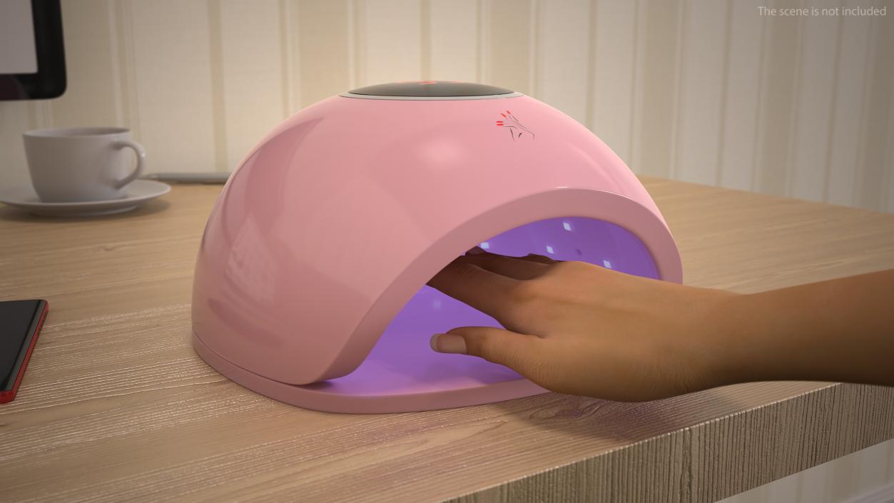 3D Manicure LED Lamp Pink On State