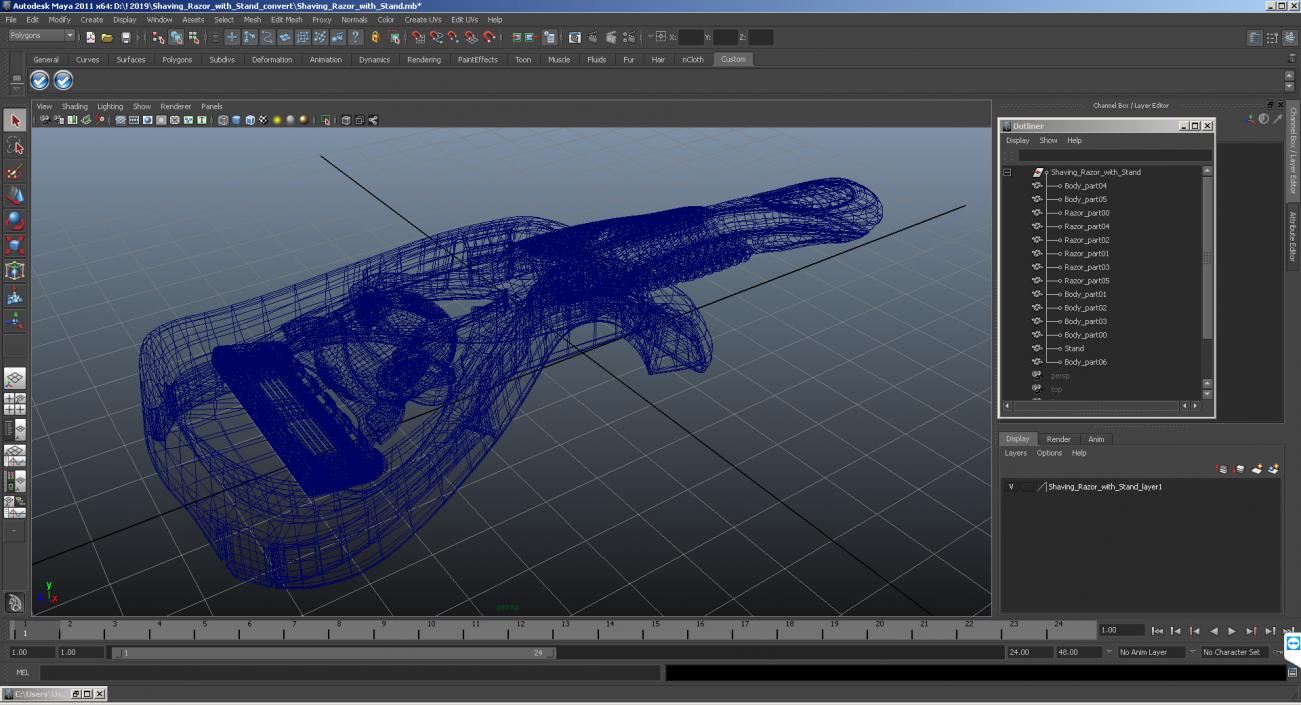 Shaving Razor with Stand 3D model