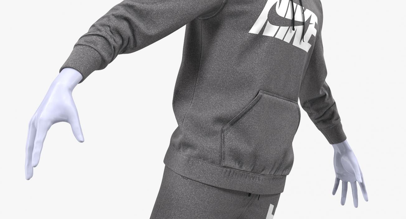 3D Nike Sportswear Suit Anthrazit Lowered Hood on Mannequin