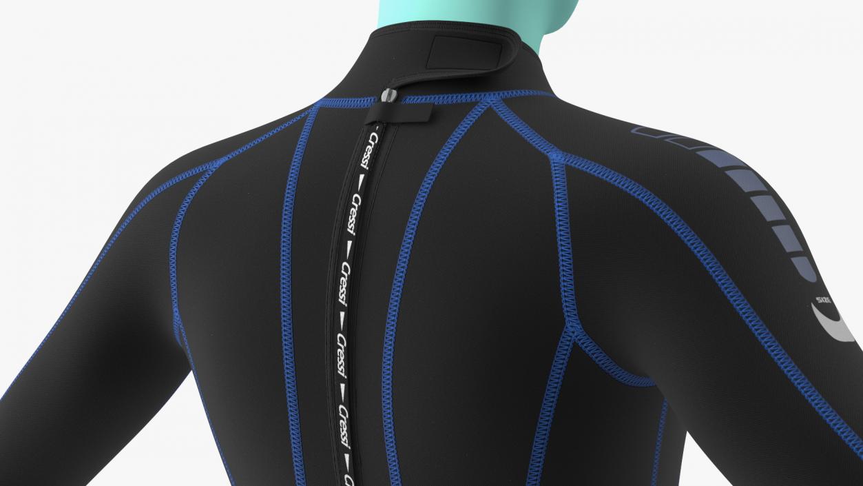 3D Man Wetsuit Cressi Full Version 2 model