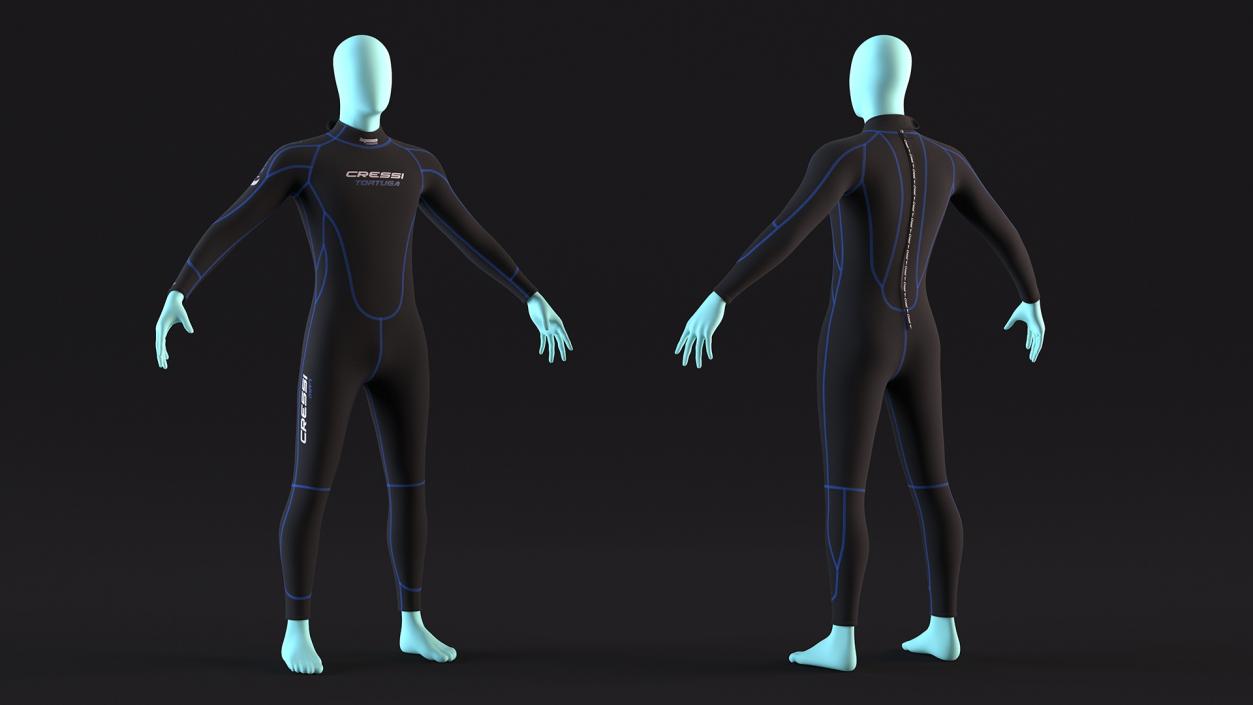 3D Man Wetsuit Cressi Full Version 2 model