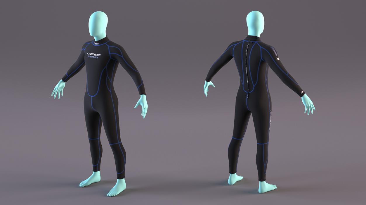 3D Man Wetsuit Cressi Full Version 2 model