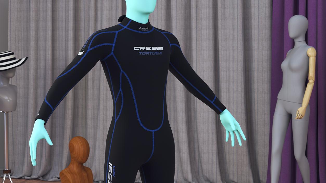 3D Man Wetsuit Cressi Full Version 2 model