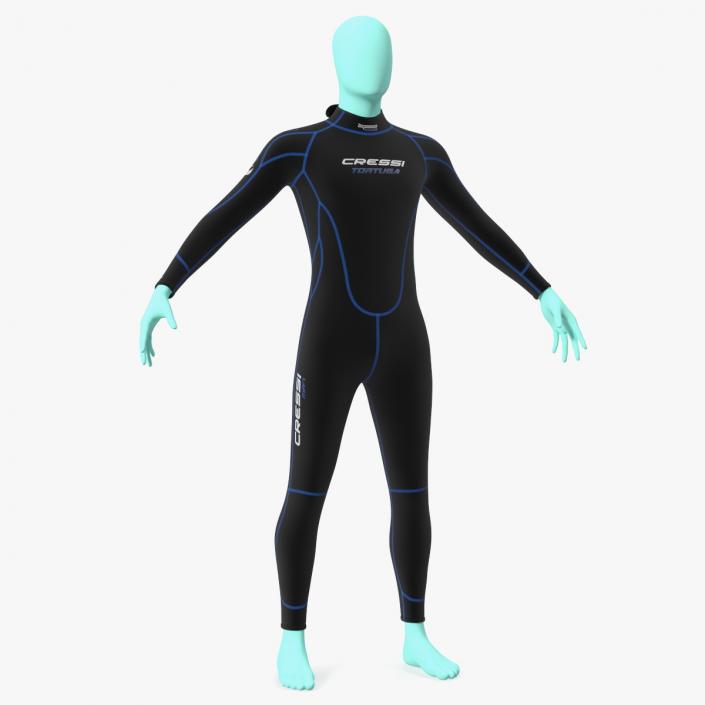 3D Man Wetsuit Cressi Full Version 2 model