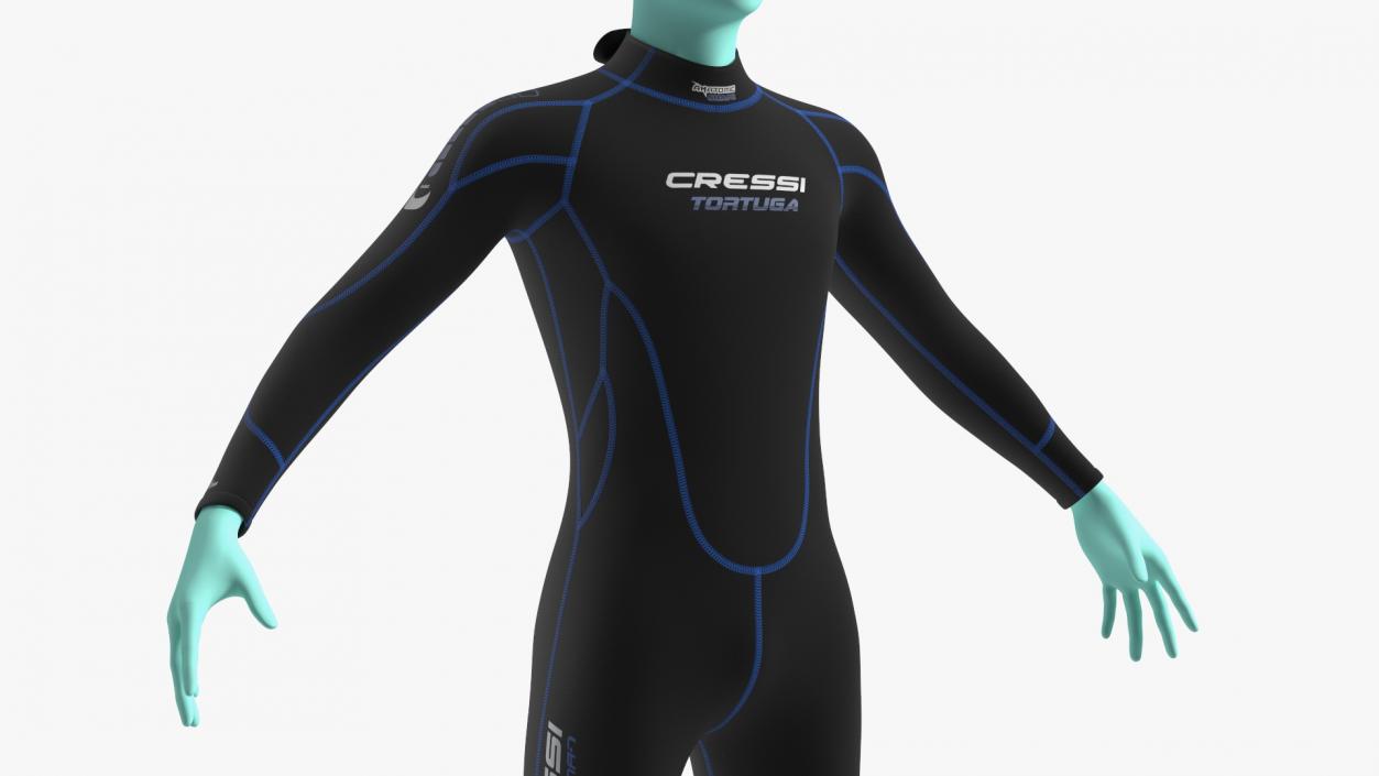 3D Man Wetsuit Cressi Full Version 2 model