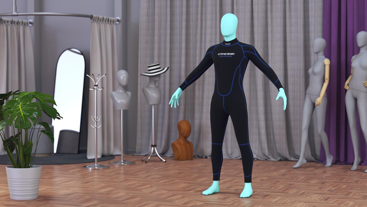 3D Man Wetsuit Cressi Full Version 2 model