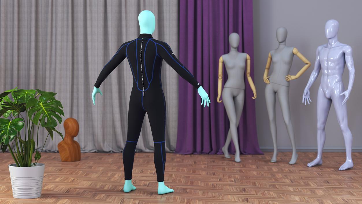 3D Man Wetsuit Cressi Full Version 2 model