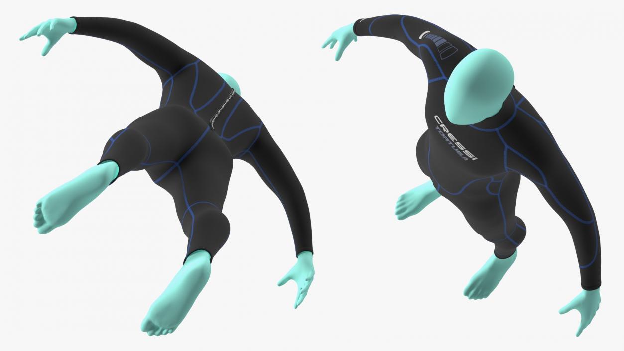 3D Man Wetsuit Cressi Full Version 2 model