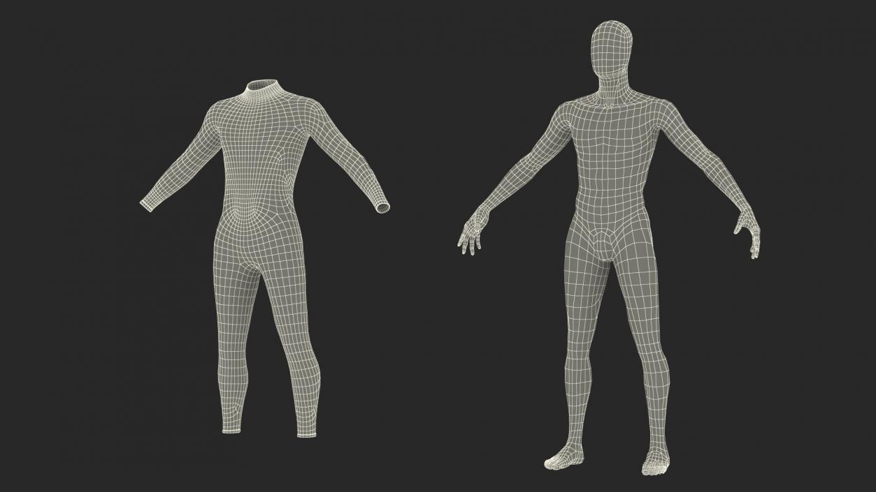 3D Man Wetsuit Cressi Full Version 2 model