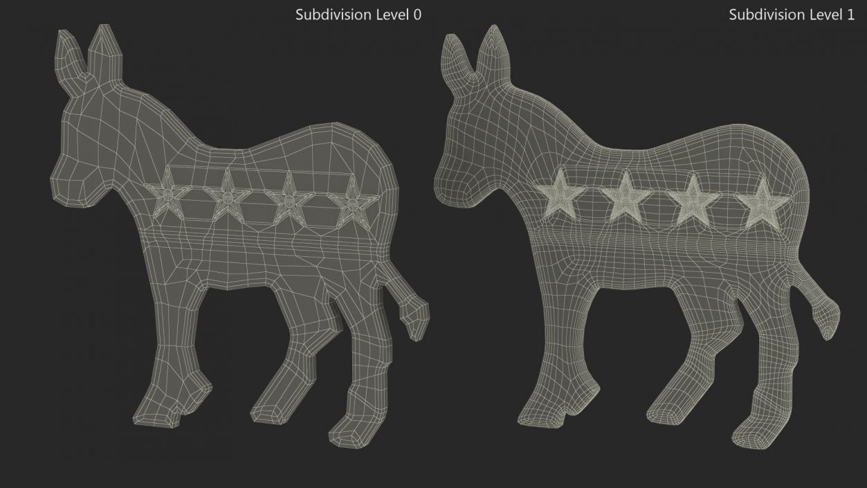 3D model Democratic Party Donkey Symbol