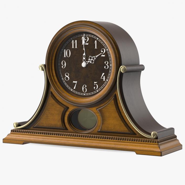 3D Antique Wooden Musical Clock model