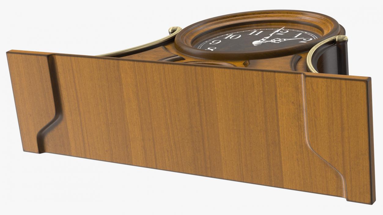 3D Antique Wooden Musical Clock model