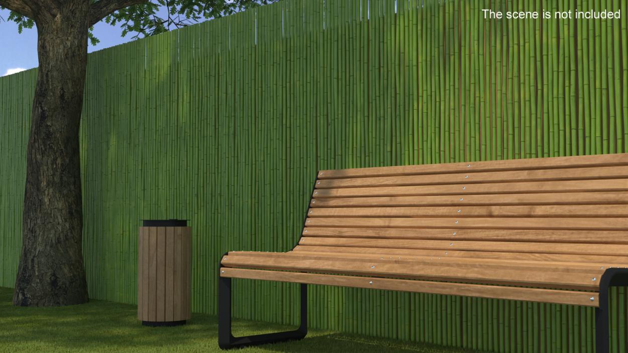 3D Natural Bamboo Fence Green