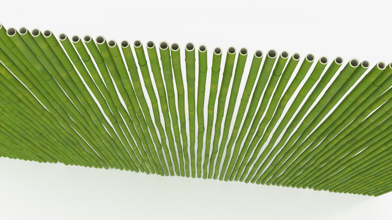 3D Natural Bamboo Fence Green