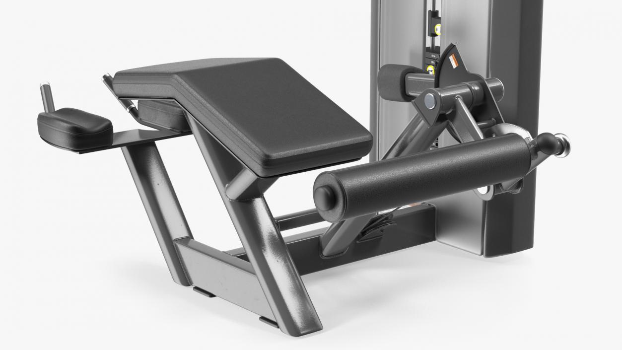 3D Prone Leg Curl Trainer Grey Frame model