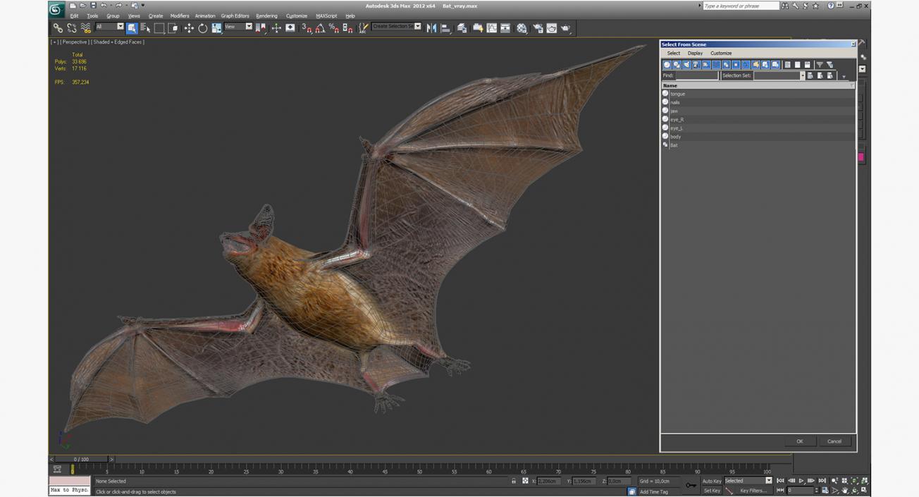 Bat 3D model