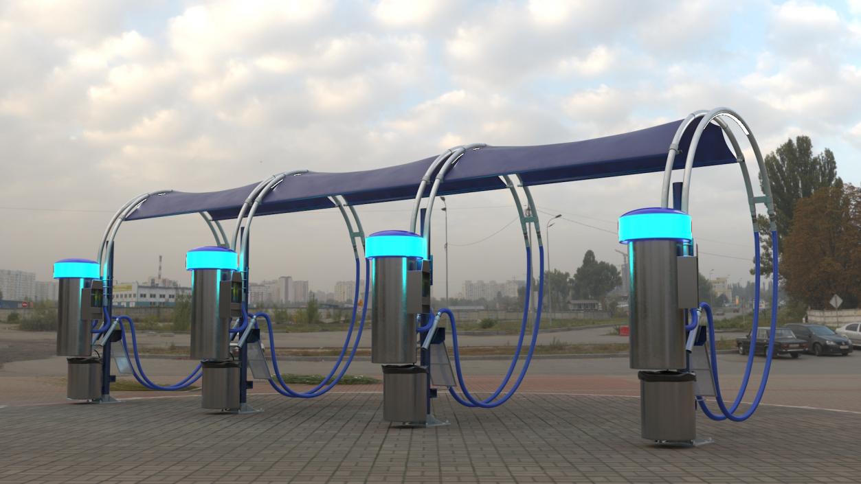 3D Car Wash Station with Vacuum Cleaner