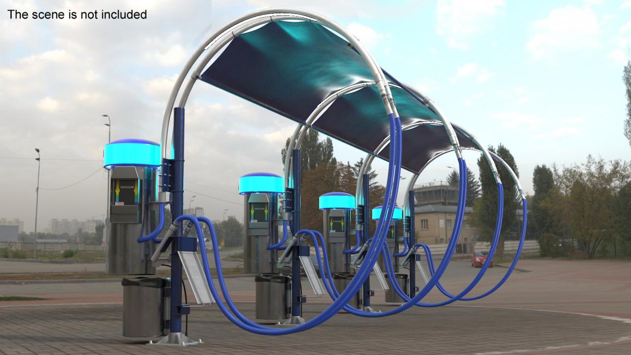 3D Car Wash Station with Vacuum Cleaner