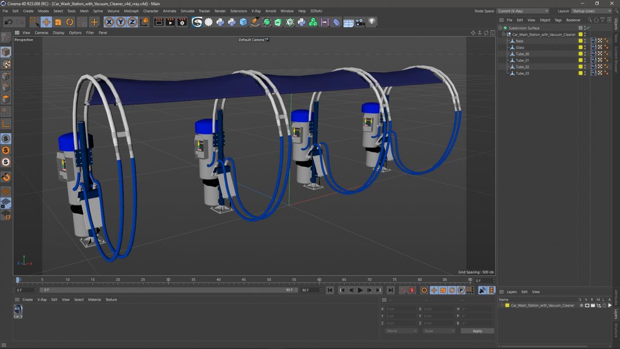 3D Car Wash Station with Vacuum Cleaner