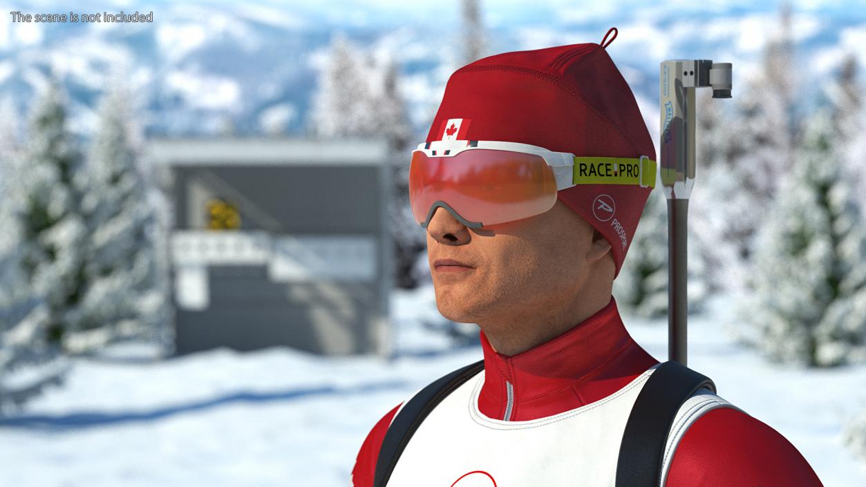 Biathlon Equipment Team Canada Set 3D model