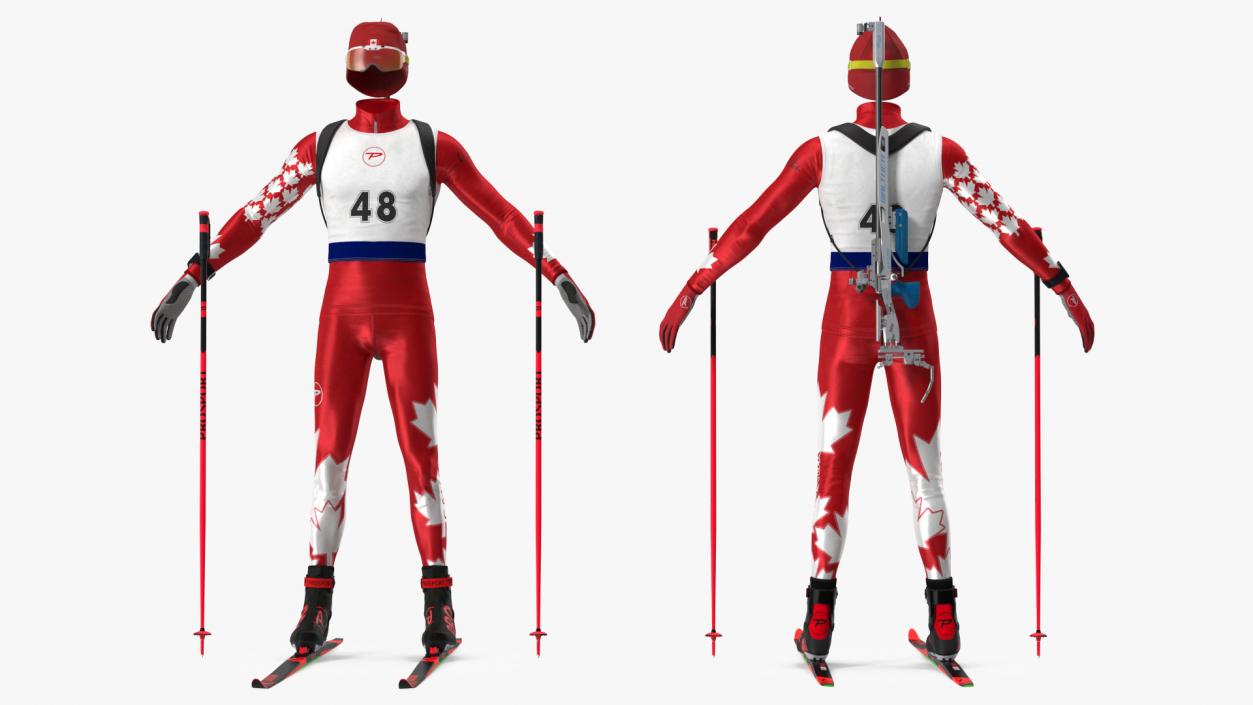 Biathlon Equipment Team Canada Set 3D model