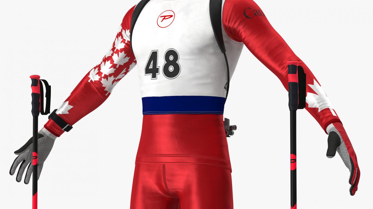 Biathlon Equipment Team Canada Set 3D model