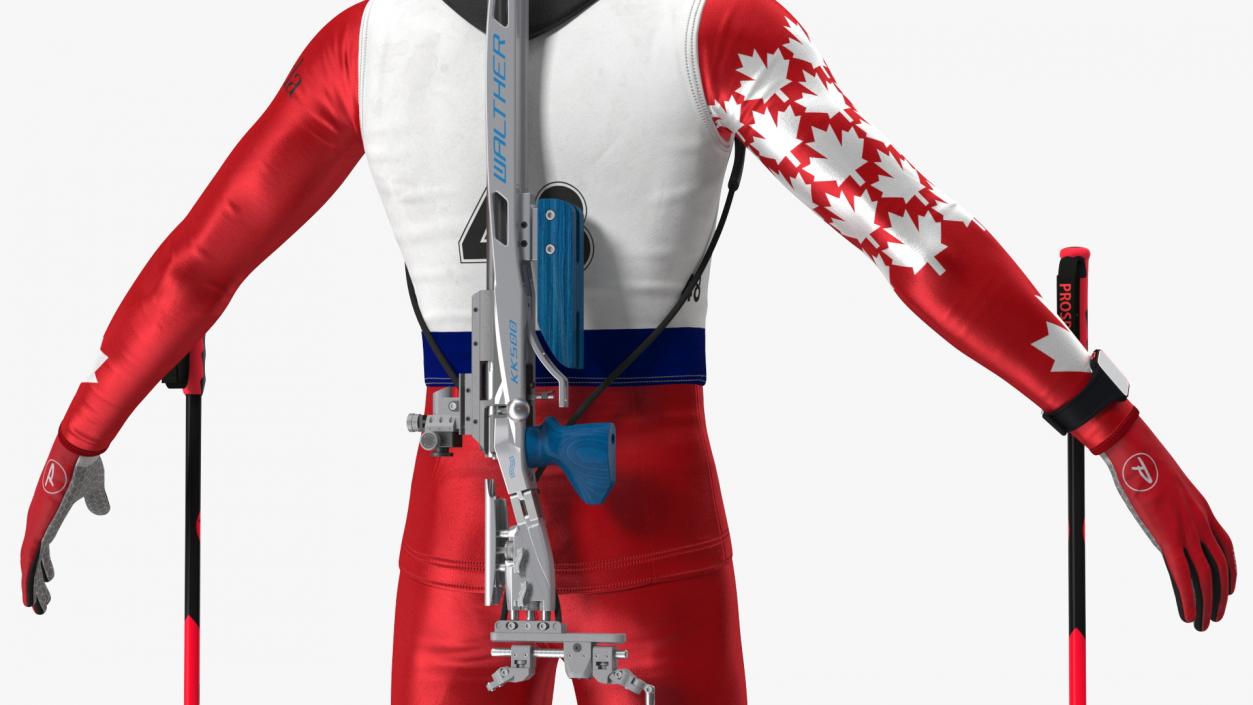 Biathlon Equipment Team Canada Set 3D model