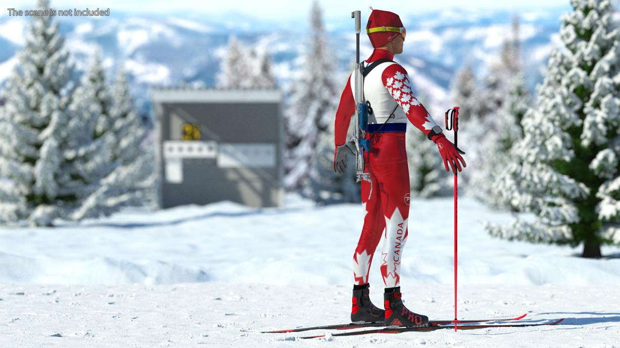 Biathlon Equipment Team Canada Set 3D model