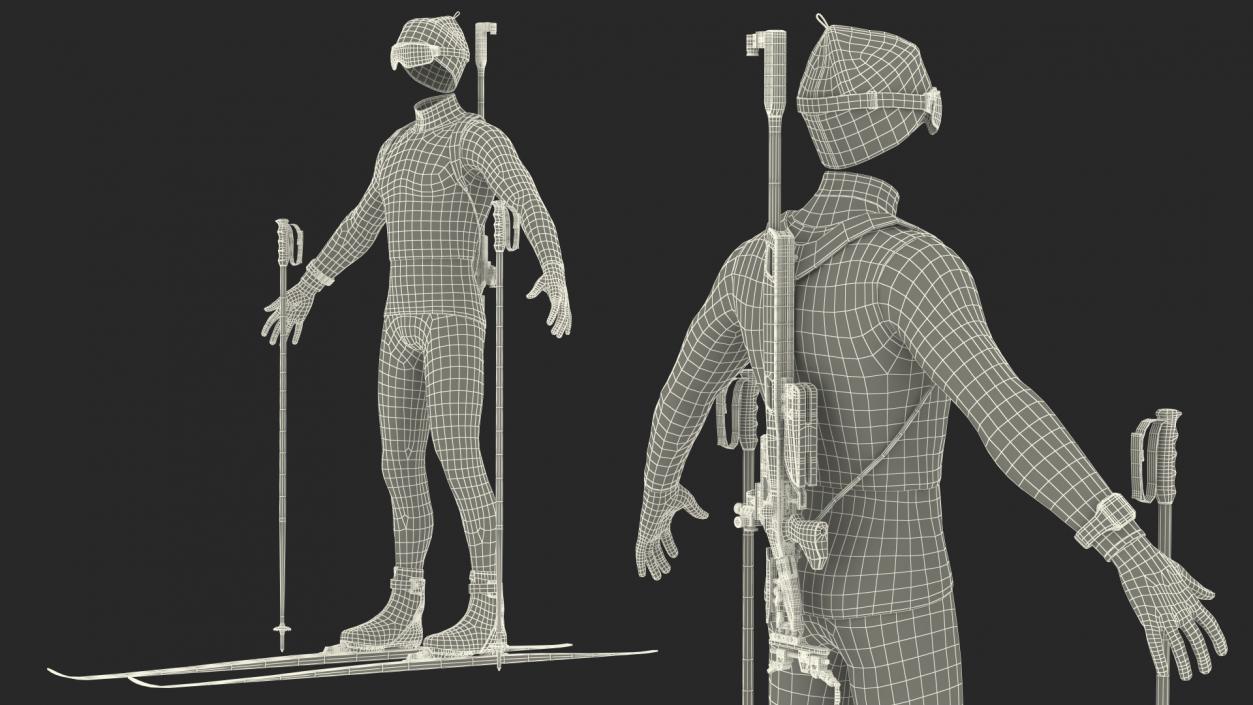 Biathlon Equipment Team Canada Set 3D model