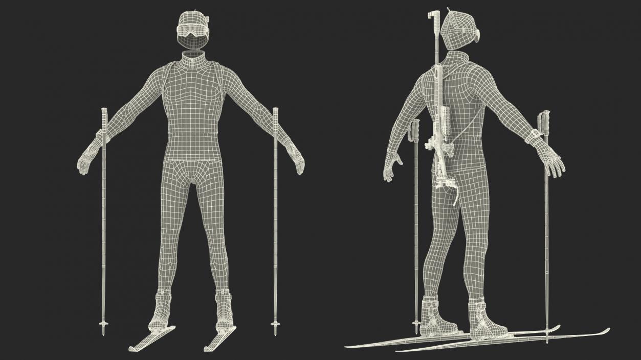 Biathlon Equipment Team Canada Set 3D model