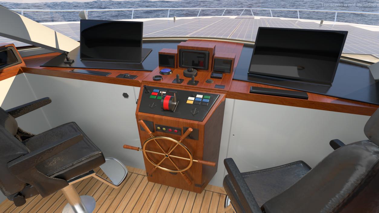 3D Solar Electric Boat Rigged