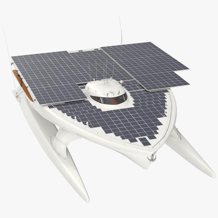 3D Solar Electric Boat Rigged