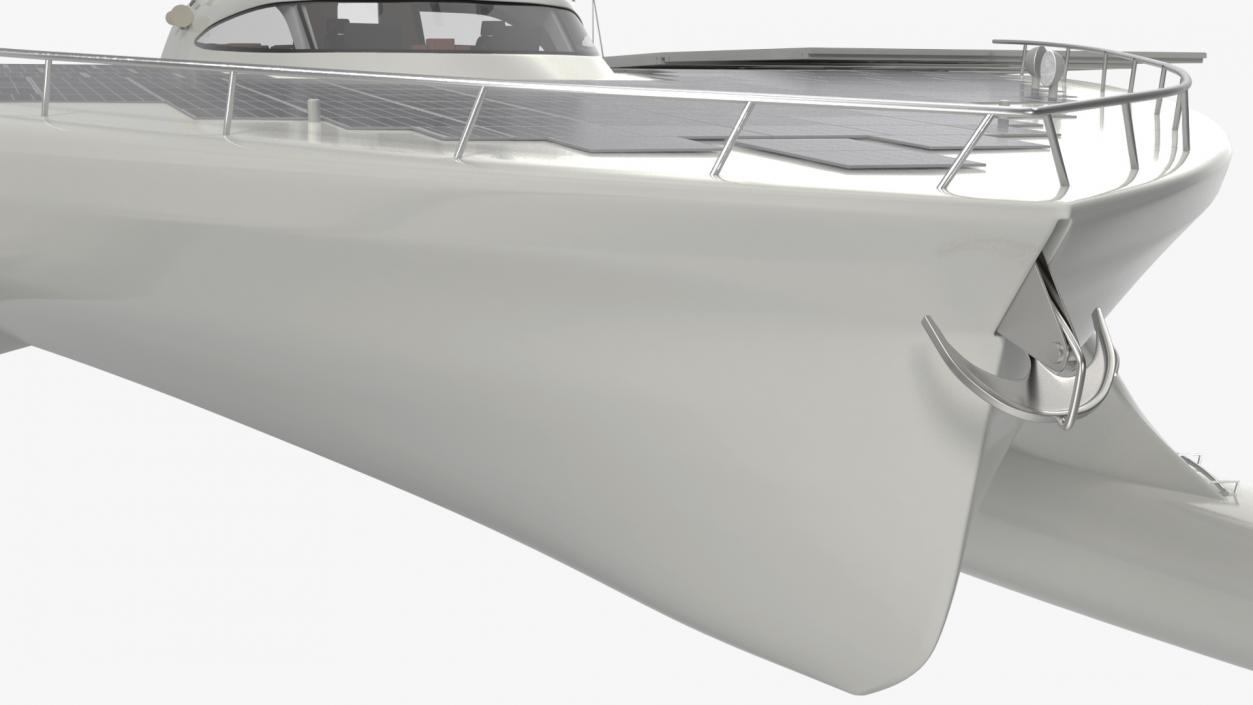 3D Solar Electric Boat Rigged