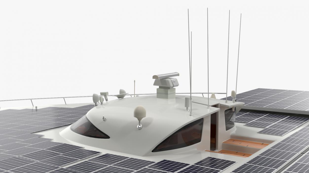 3D Solar Electric Boat Rigged