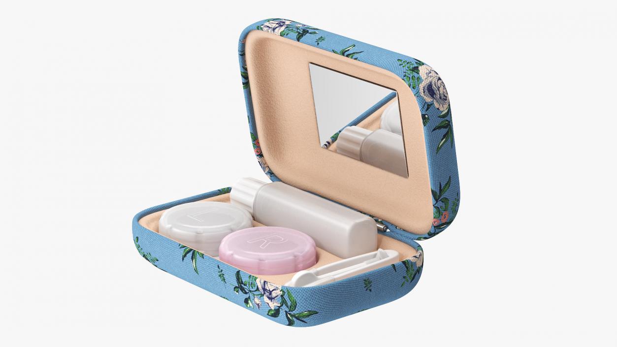 3D Contact Lens Travel Kit Case model