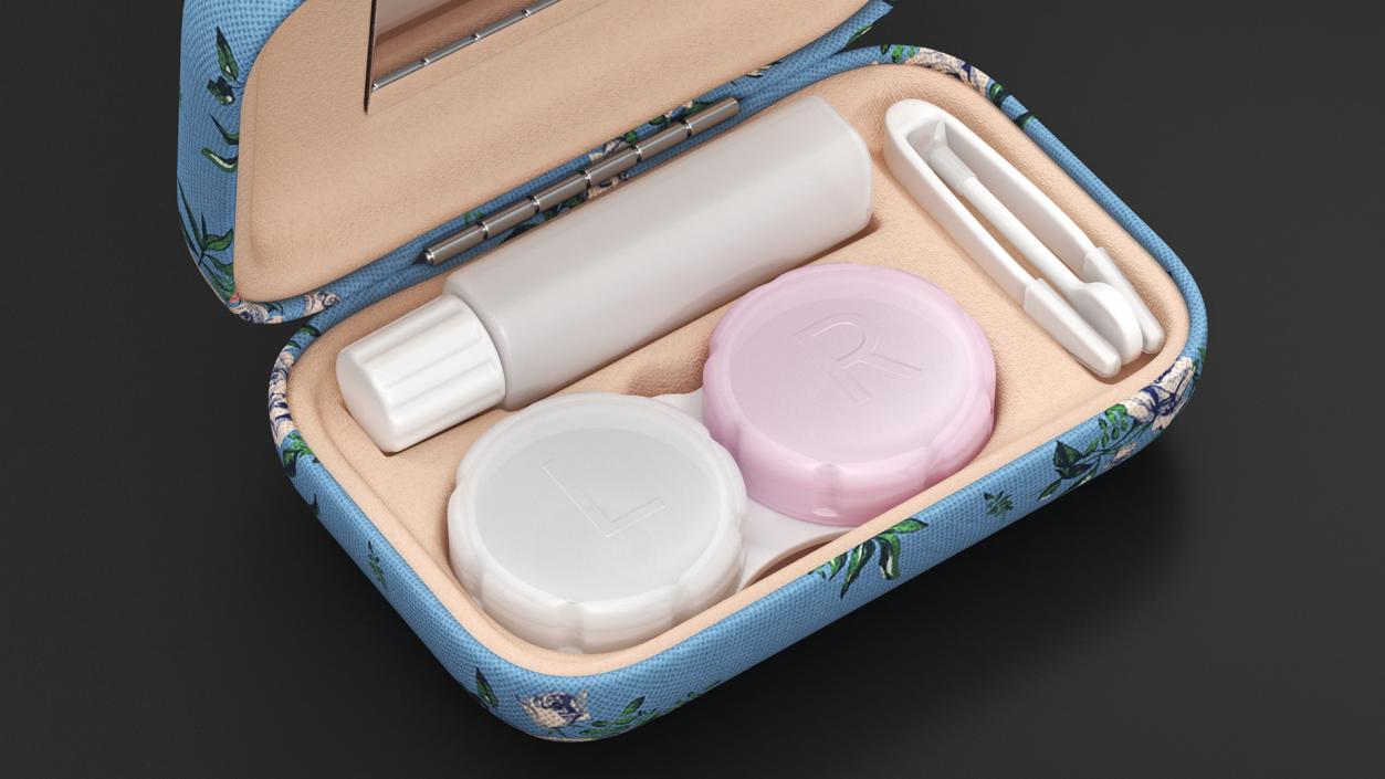 3D Contact Lens Travel Kit Case model