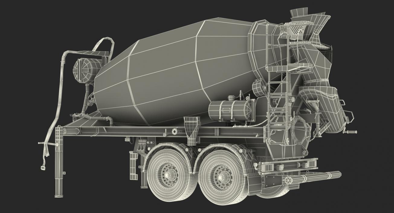 3D Semi Trailer Mixer model