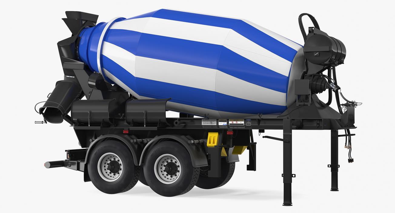 3D Semi Trailer Mixer model