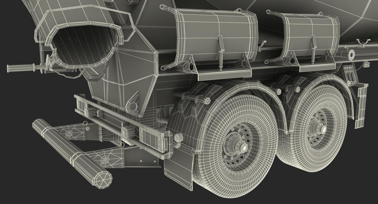 3D Semi Trailer Mixer model