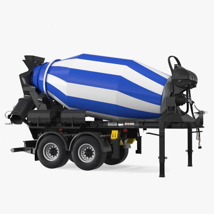 3D Semi Trailer Mixer model