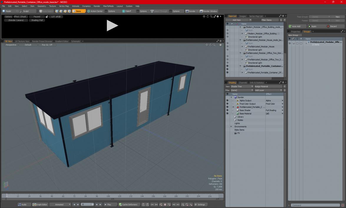 Prefabricated Portable Container Office 3D model